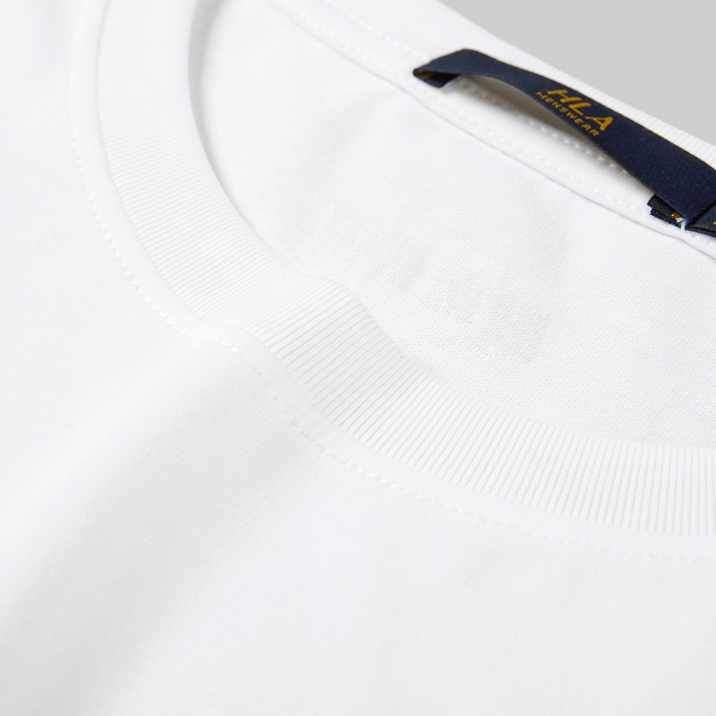 HLA - Áo Thun Nam Ngắn Tay Letter Embroidery Printing T-shirt