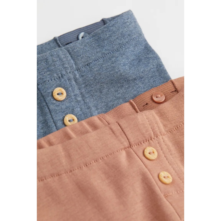 Set 2 quần legging jegging có khuy điều chỉnh 0757413 HM H&M_hàng chính hãng authentic