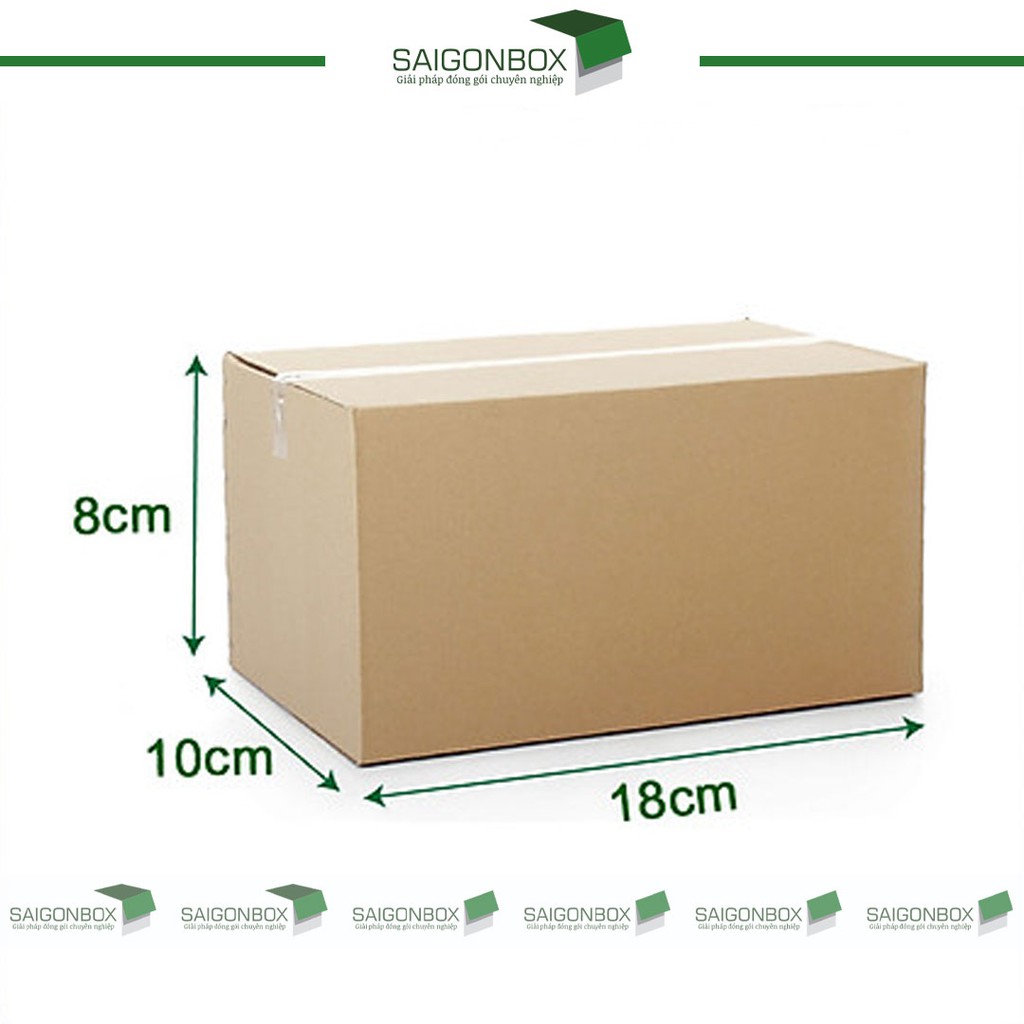Combo 20 thùng hộp carton size 18x10x8 cm để đóng gói hàng hóa