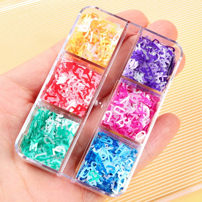 Set 26 Chữ Cái Đính Kim Sa 3D Trang Trí Móng Tay Nghệ Thuật