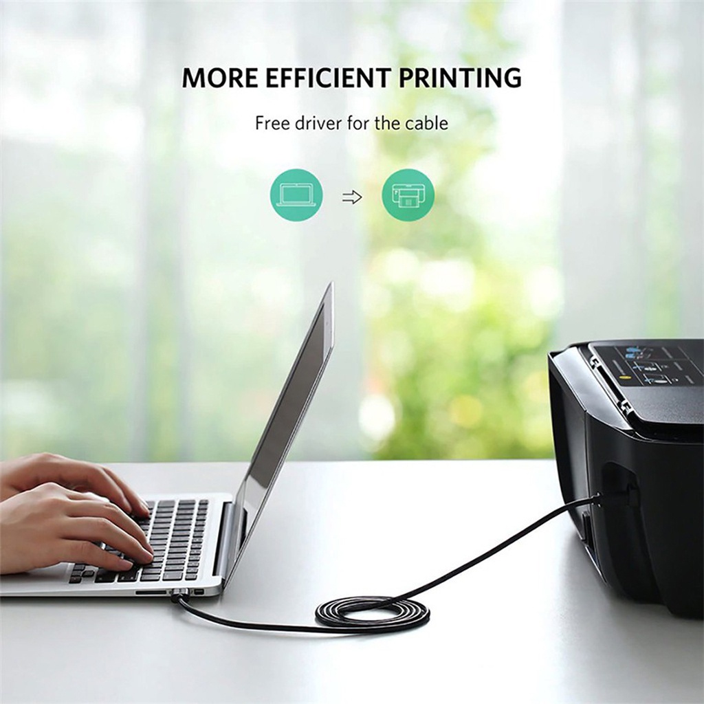 Dây máy in USB 2.0 dài từ 1-5m UGREEN cao cấp ✔HÀNG CHÍNH HÃNG ✔