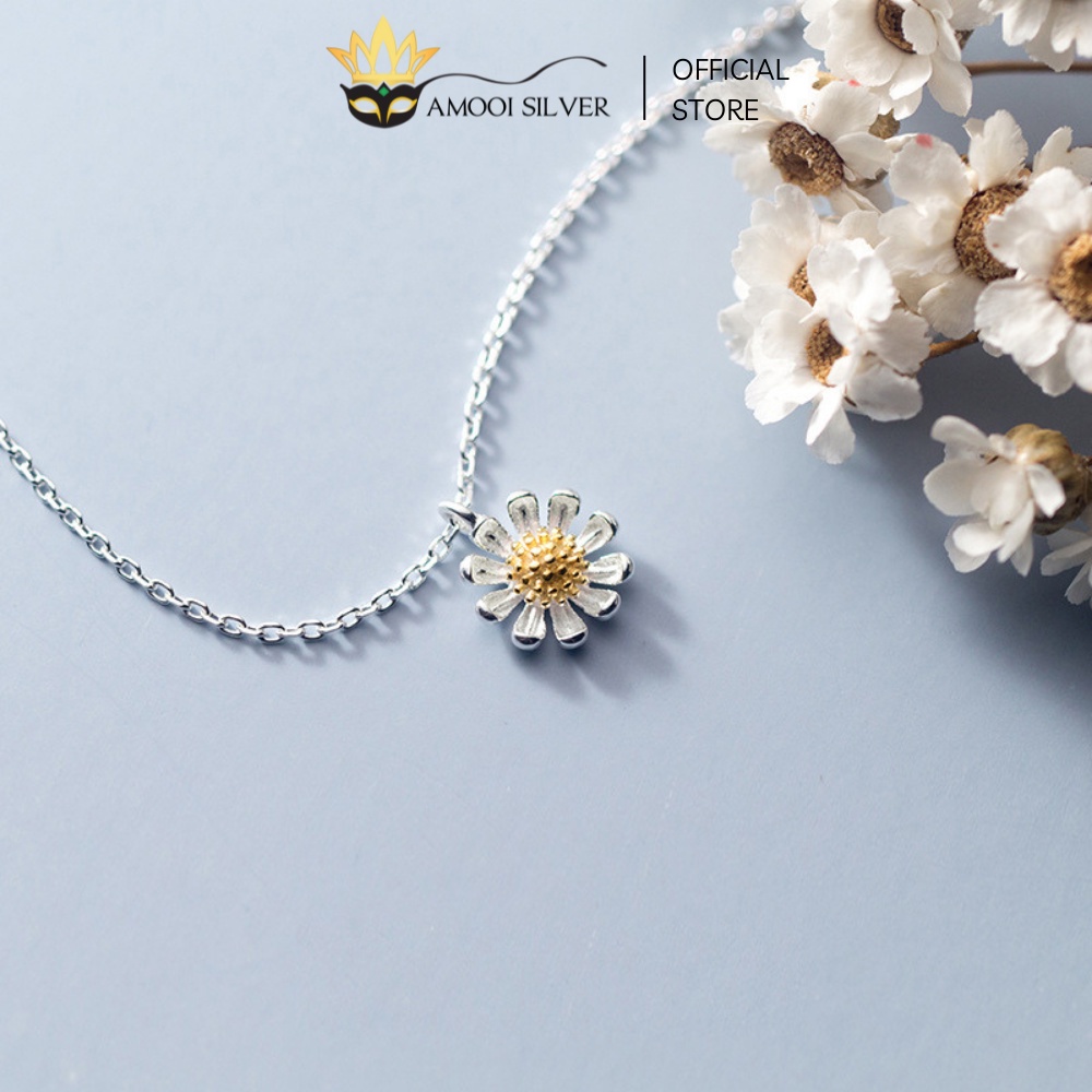 Dây Chuyền Bạc S925 Mẫu Hoa Cúc Họa Mi Sang Trọng - Amooi Silver AD21