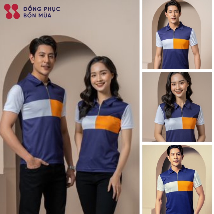 Áo Phông Nam / Nư Polo Tay Ngắn Phong Cách Thời Trang thiết kế chất liệu cao cấp sẵn hàng 100% ảnh thật của shop