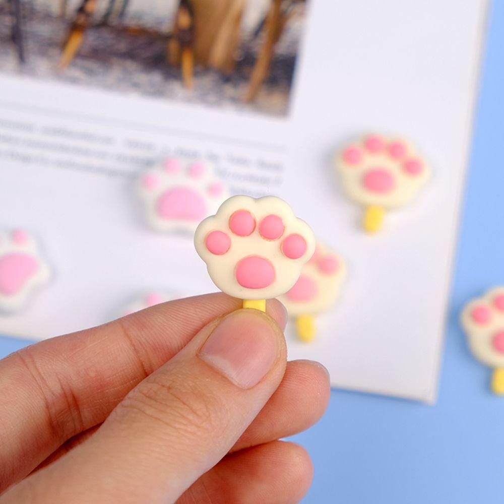 OCEANMAP Phụ Kiện Trang Trí Móng Tay / Điện Thoại Hình Móng Vuốt Mèo Màu Kẹo Dễ Thương