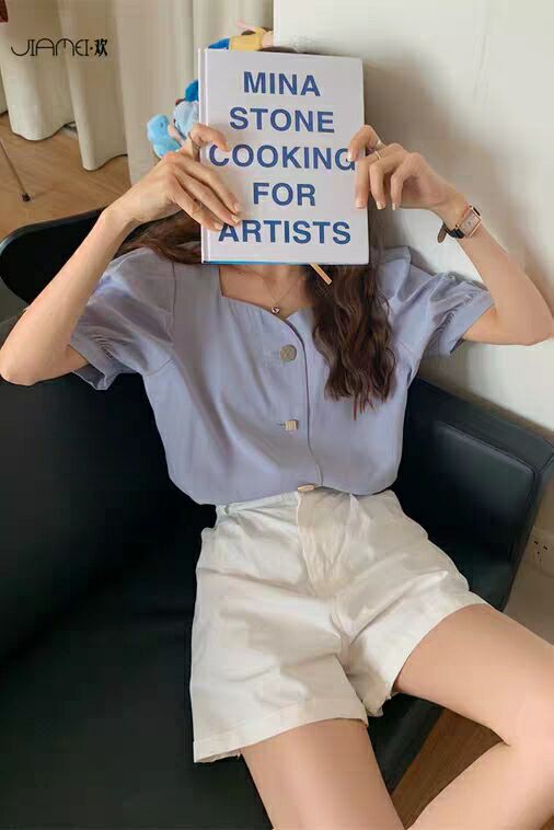 Áo Voan Ngắn Tay Phong Cách Hàn Quốc Thời Trang Thanh Lịch Dành Cho Nữ