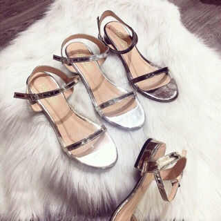 Sandal quai trong đế 1 phân siêu sang