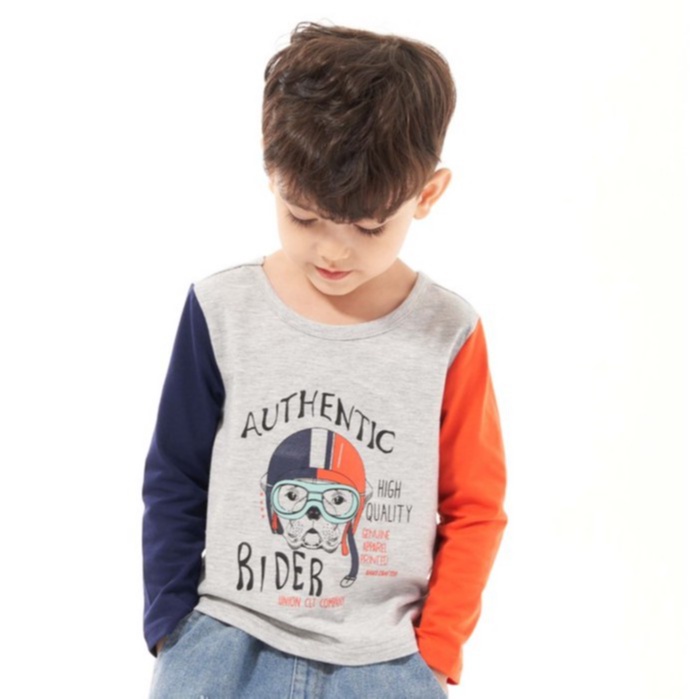 Áo thun bé trai dài tay từ 1 đến 8 tuổi in hình thiết kế Beddep Kid Clothers BA13