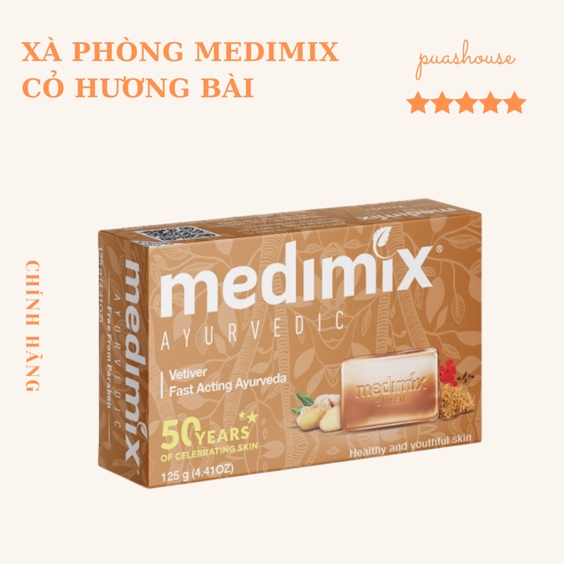 [CHÍNH HÃNG] XÀ PHÒNG THẢO DƯỢC MEDIMIX CỎ HƯƠNG BÀI 125G ẤN ĐỘ