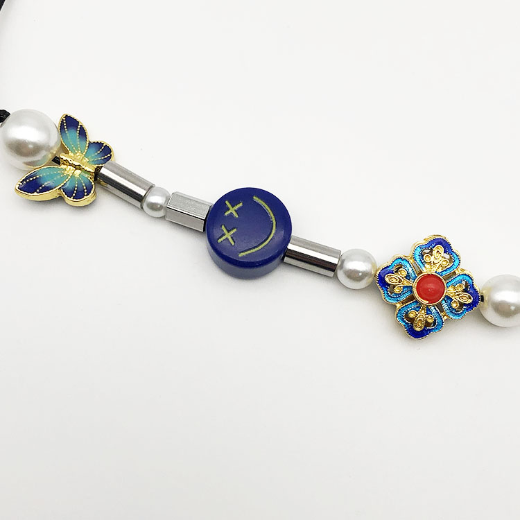 Dây Chuyền Ngọc Trai Mặt Bướm Mặt Cười Phong Cách Hip Hop Unisex 22867