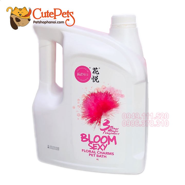 [Chính Hãng] Sữa tắm Joyce &amp; Dolls 4L Bloom, Rose, Jamsmine cho chó mèo hương hoa - CutePets