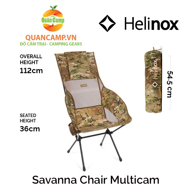 Ghế dã ngoại xếp gọn Helinox Savanna Chair Multicam