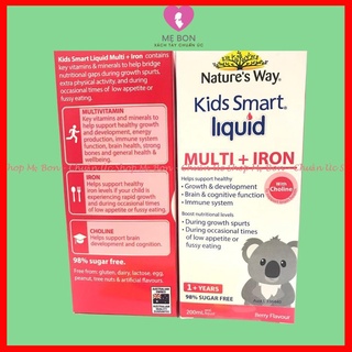 Nature's way kids smart liquid multi + iron - chai 200ml - bổ sung các vi chất và sắt cho trẻ từ 1 tuổi