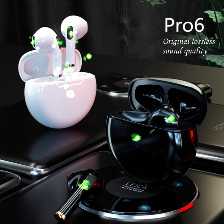 Vỏ Bảo Vệ Hộp Sạc Tai Nghe Airpods Pro 6 Hi-Fi 5.0 Không Dây Hình Fone de Ouvido Độc Đáo