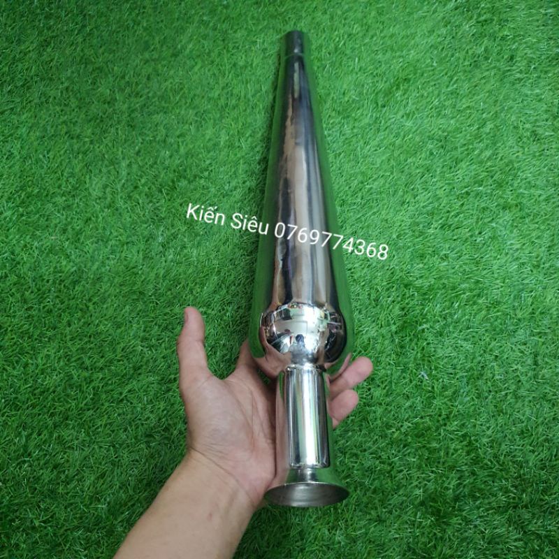 Lon pô chùy, pô bóng chày inox phù hợp GD110, GN125, Husky 125, CG125, Dealim125