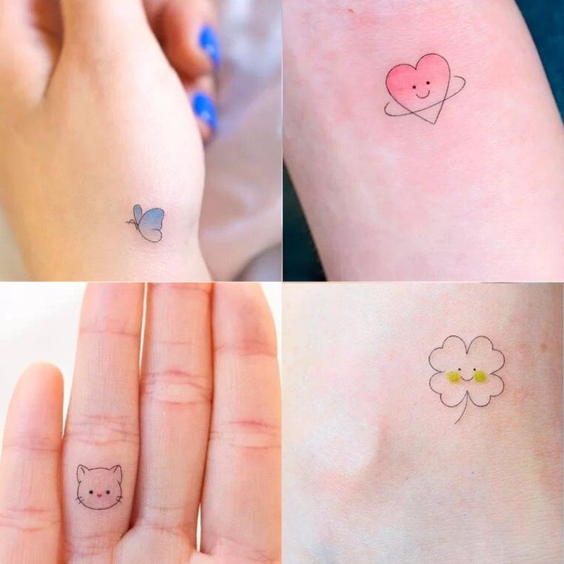 Hình Xăm Dán Tạm Thời 15 Ngày Chống Nước Lâu Trôi Hình Động Vật Dễ Thương