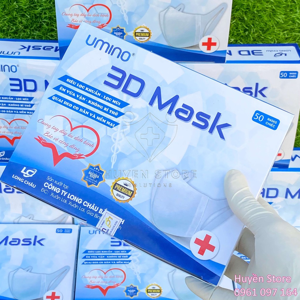 [GIÁ SỈ] Hộp khẩu trang 3D mask Umino - Công nghệ Nhật 50 cái