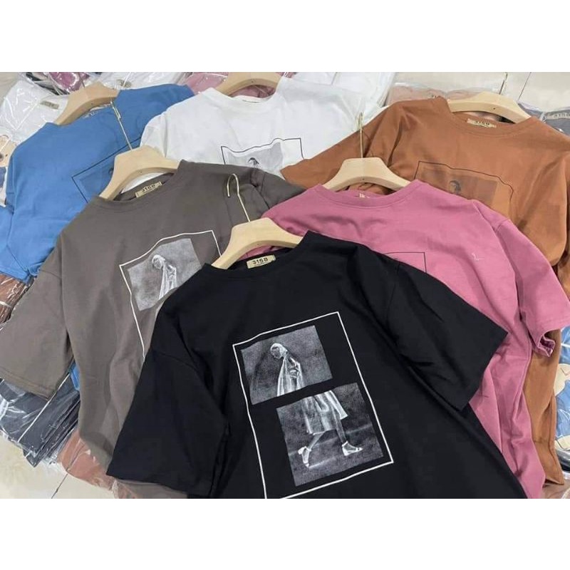 180k 2 ÁO PHÔNG UNISEX(ĐEN,TRẮNG,NÂU,XÁM)