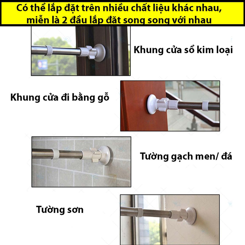 Thanh treo rèm phòng tắm không cần khoan tường HT04