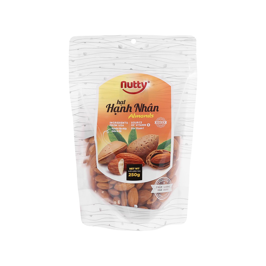 Hạt hạnh nhân Nutty túi 250g