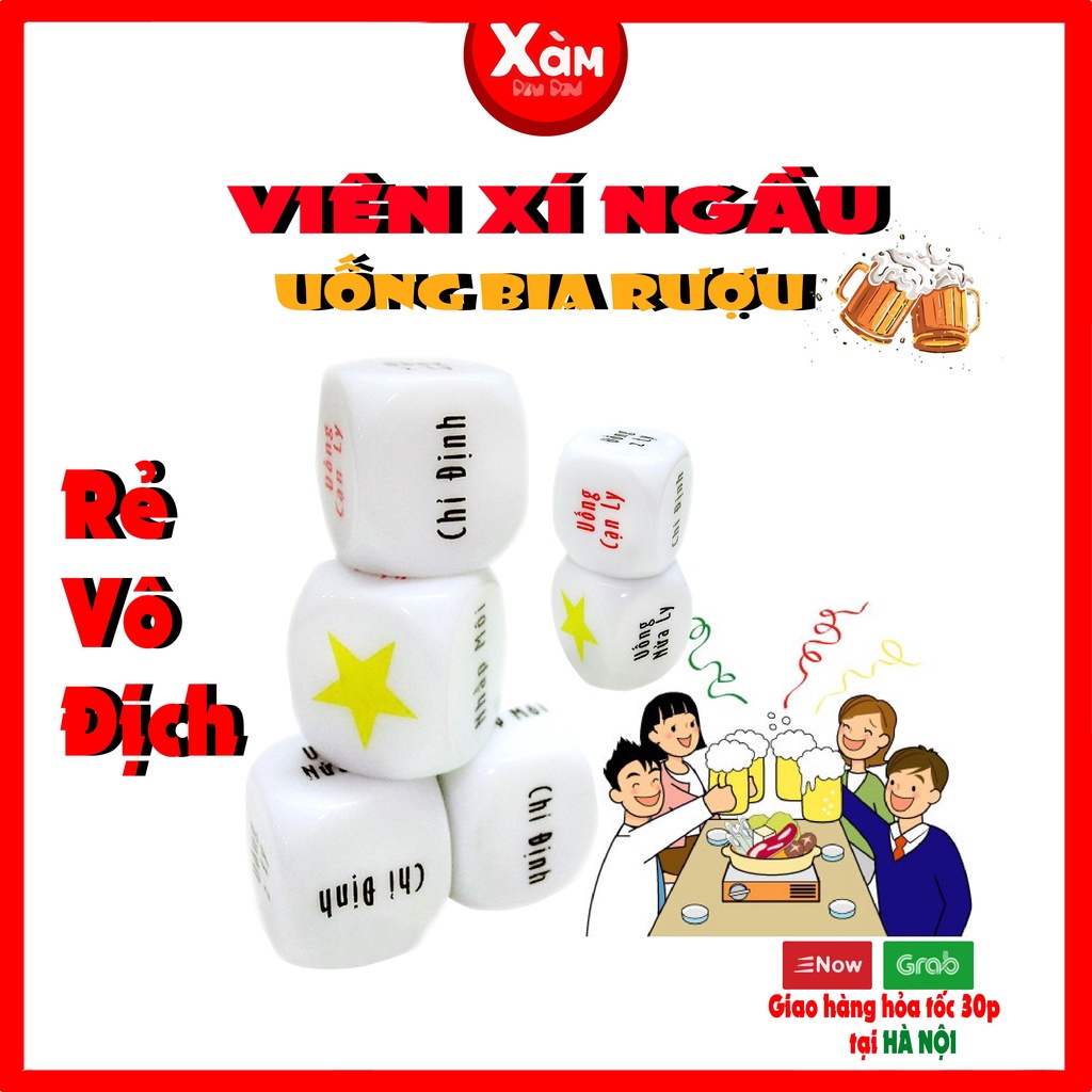 Xúc xắc uống bia rượu , viên xí ngầu ăn nhậu drinking game cực vui.