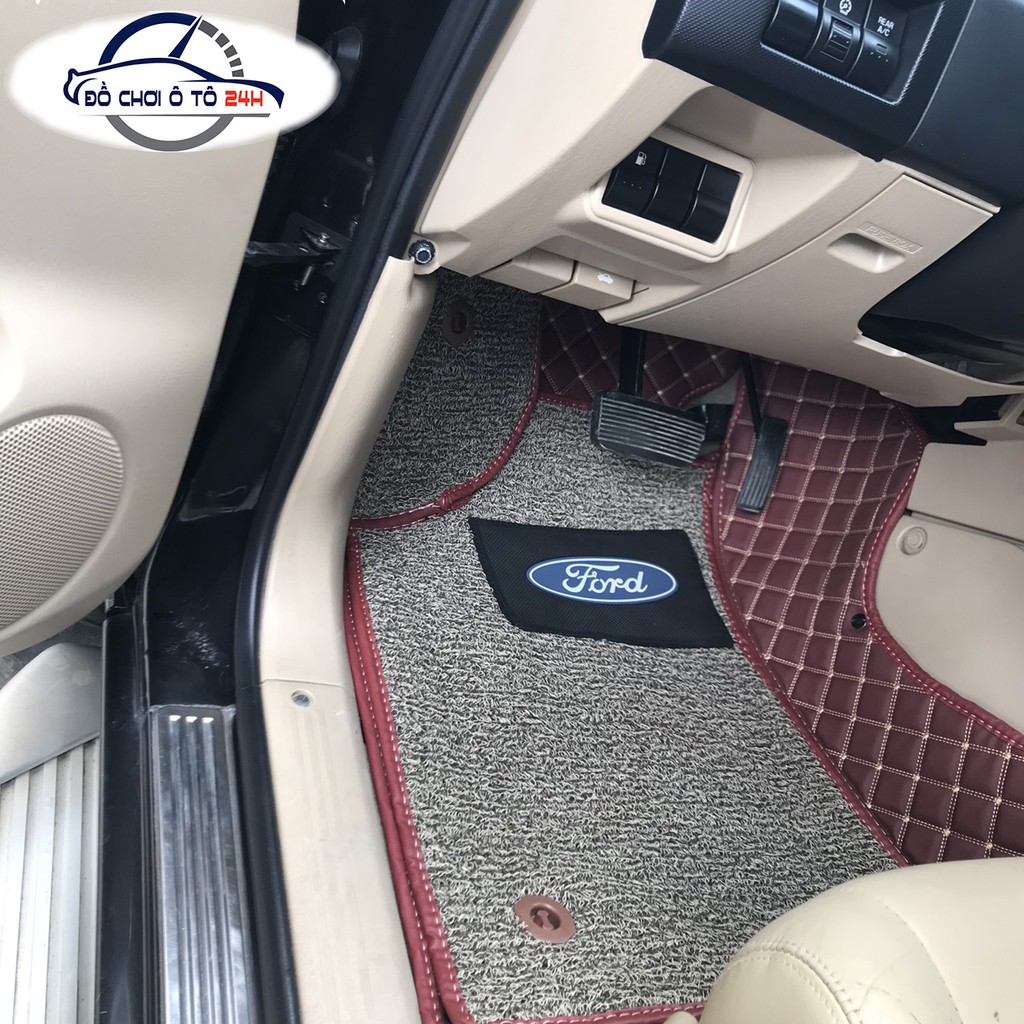 Thảm lót sàn ô tô 5D,6D Ford Everest 2008-2015 Giảm ồn, Không mùi, Chống thấm nước