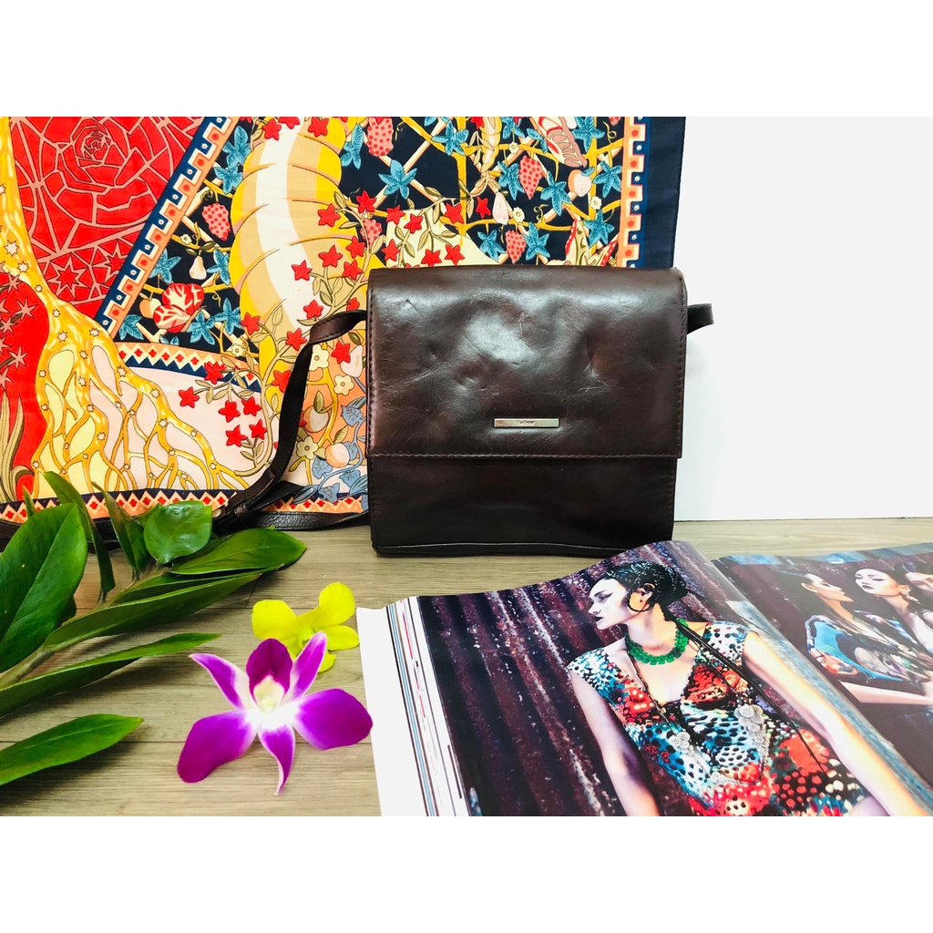 Thanh lý túi chéo nữ hiệu Belsac da thật 100%