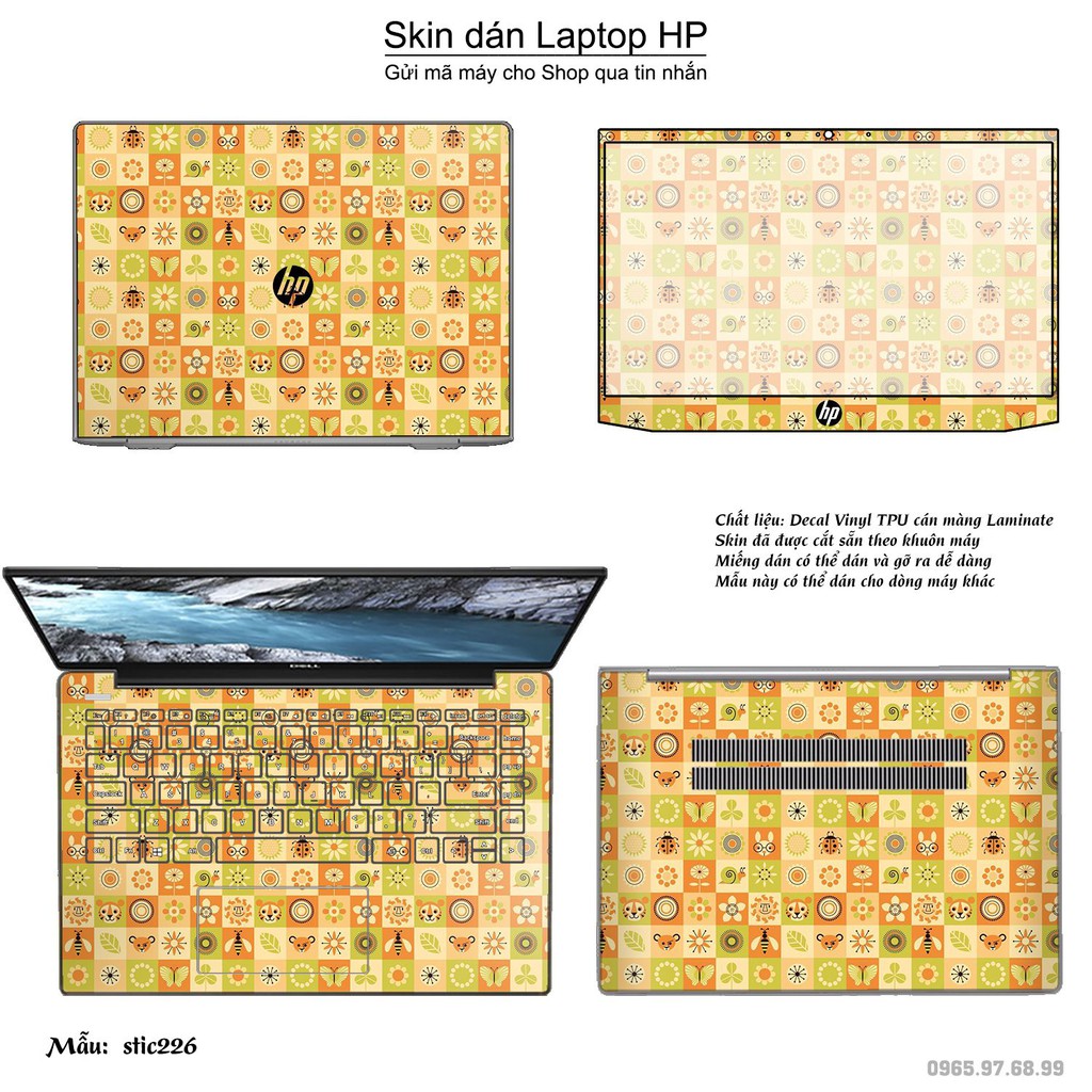 Skin dán Laptop HP in hình Hoa văn sticker _nhiều mẫu 36 (inbox mã máy cho Shop)