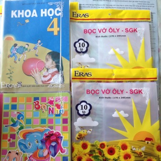 Set 40 bọc bìa + 45 nhãn vở