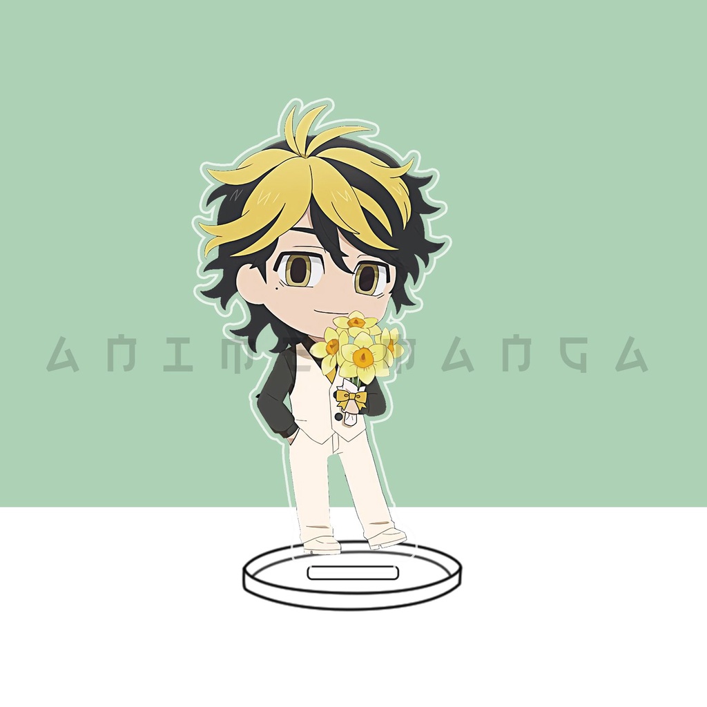 Mô Hình tokyo revengers nhân vật mikey draken chibi Acrylic trang trí góc học tập bàn làm việc