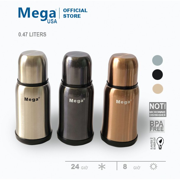Bình Inox Giữ Nhiệt 470ml MEGA - TBL047METGB