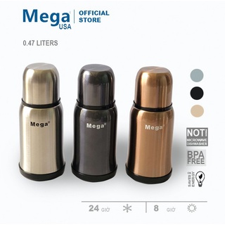 Bình inox giữ nhiệt 470ml mega - tbl047metgb