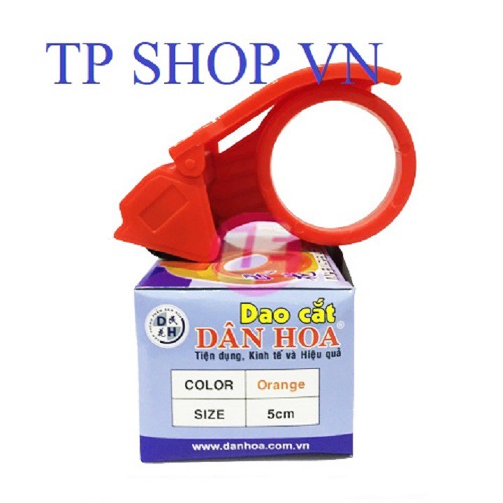 Dao cắt băng keo cầm tay 5cm, nhựa, hiệu Dân Hoa