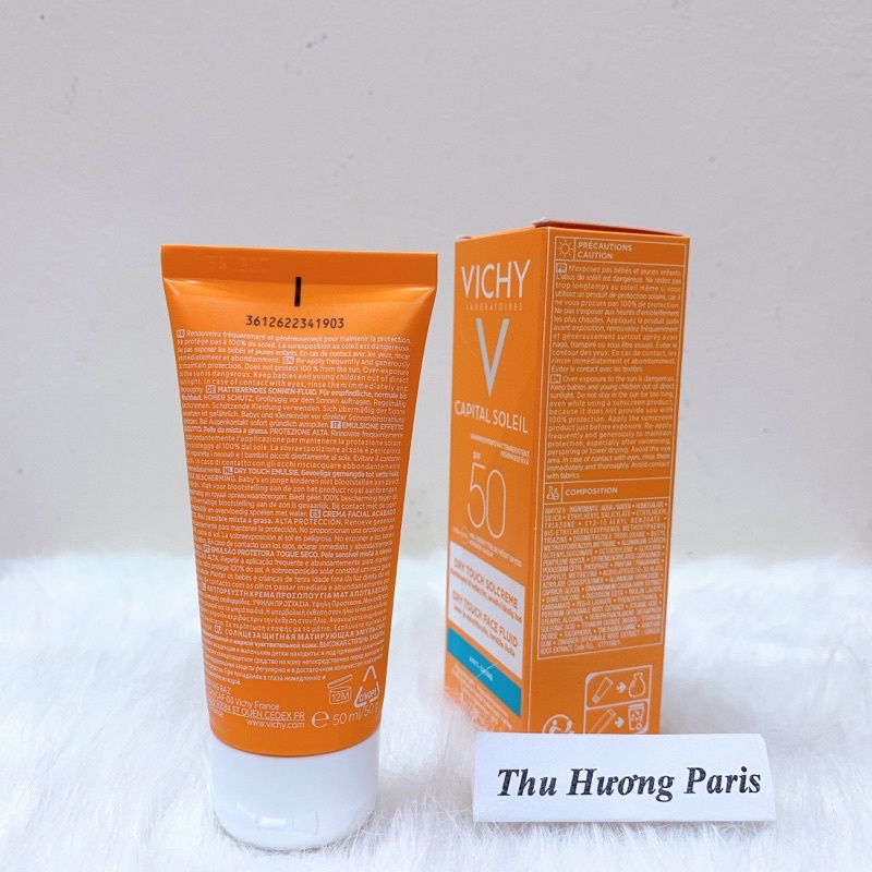 Kem chống nắng Vichy SPF 50 - Kem chống nắng Vichy không gây nhờn rít 50ml