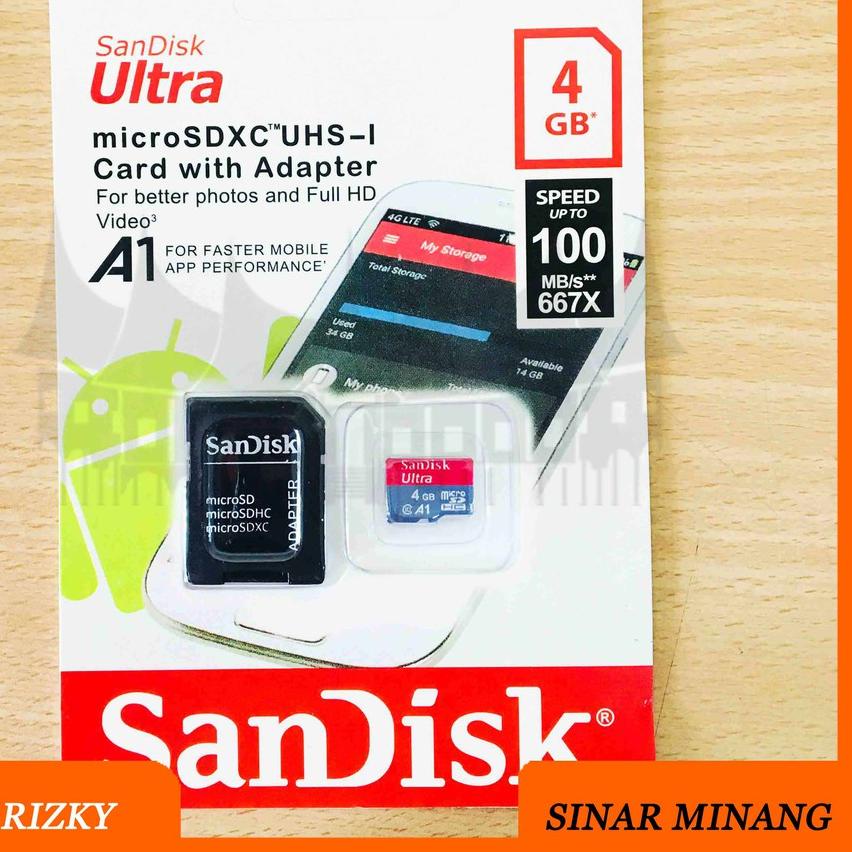 Thẻ nhớ Micro SD Sandisk 4GB Ultra Class 10 (098)