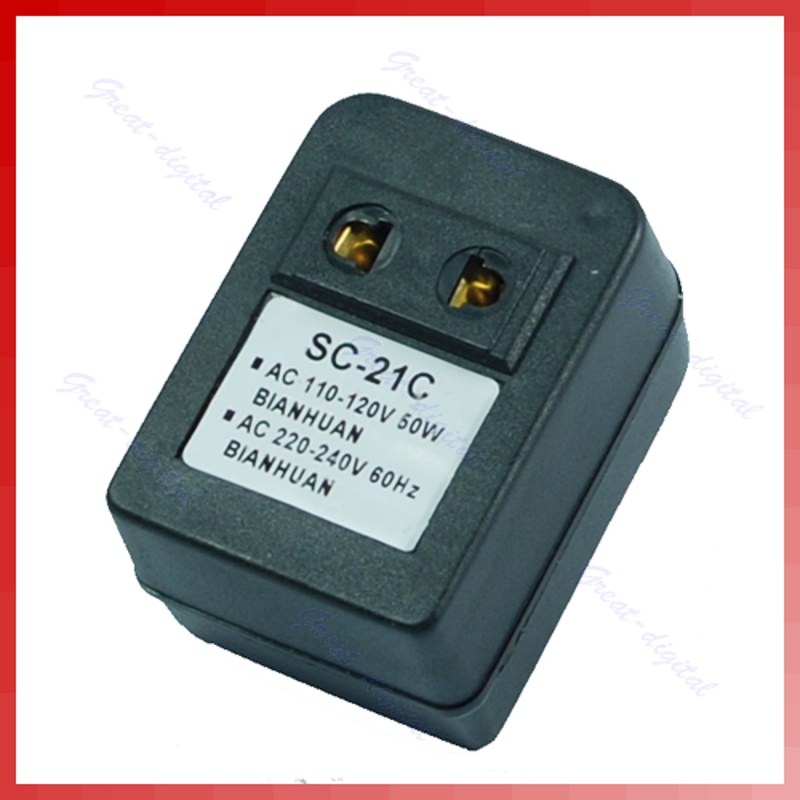 1 Đầu Chuyển Đổi Điện Áp 110v Us Sang 220v Us Eu Màu Đen