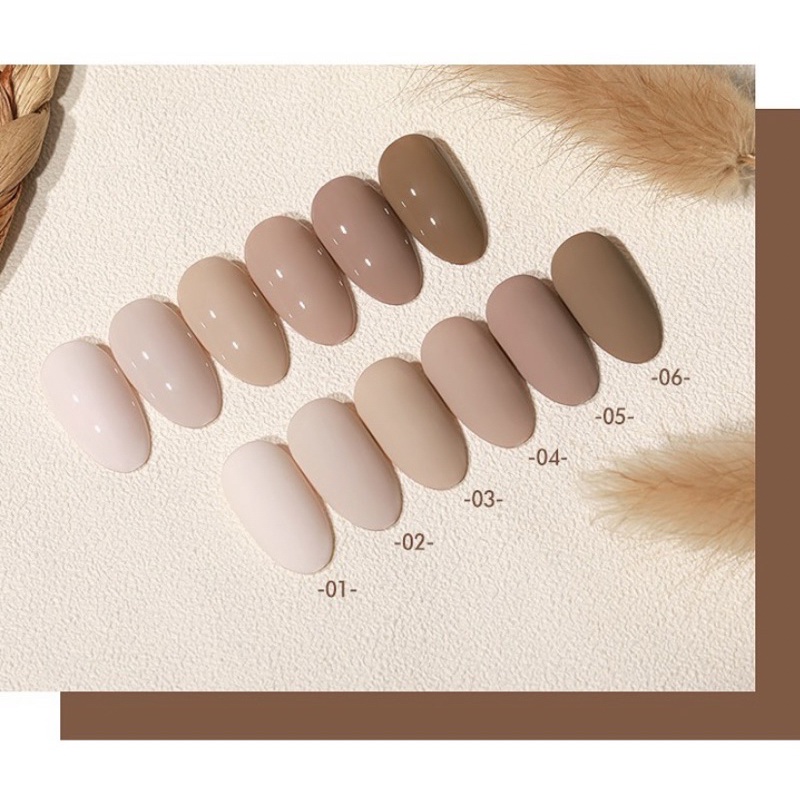 Sơn gel AS sơn móng tay gel màu nâu kem nâu trà sữa HOT HIT mã QZ