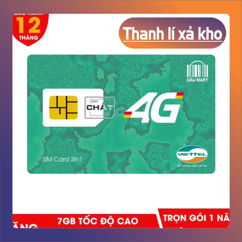 THANH LÝ XẢ KHO SIM 4G VIETTEL D900 DÙNG DATA TRỌN GÓI 1 NĂM TẶNG 7GB/THÁNG x 12 THÁNG THANH LÝ XẢ KHO