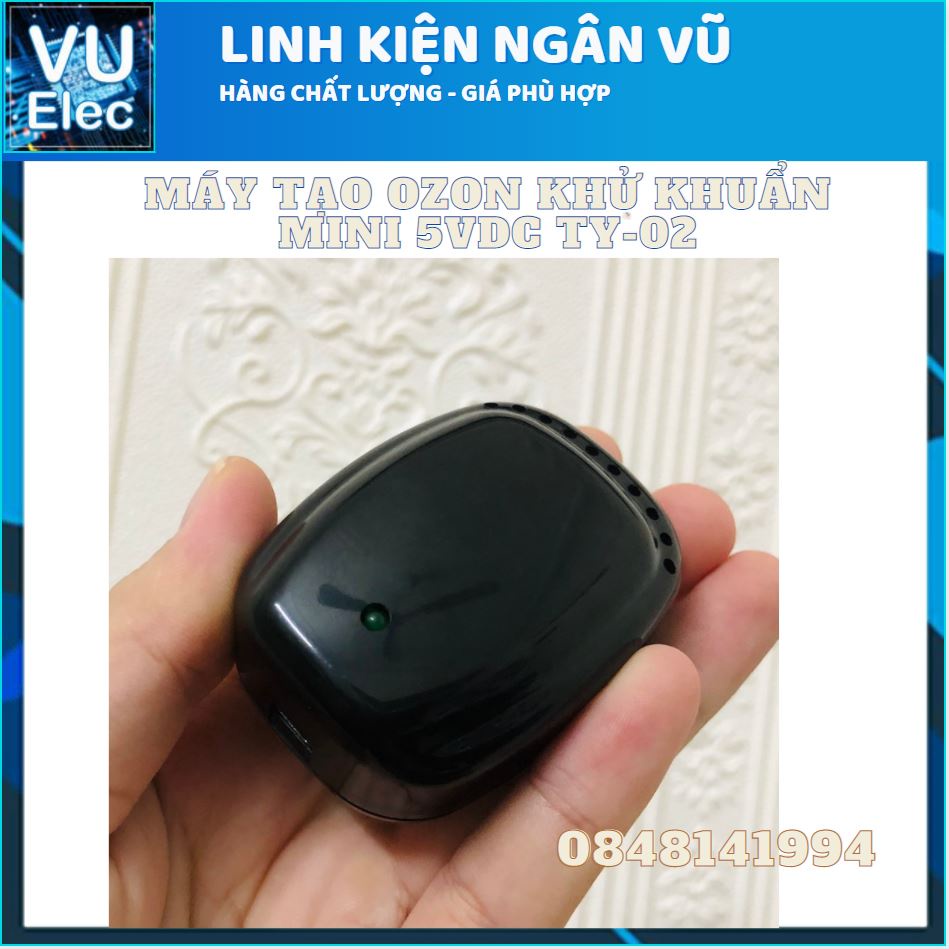 Máy lọc không khí tạo Ozon khử mùi ô tô TY-02 5V