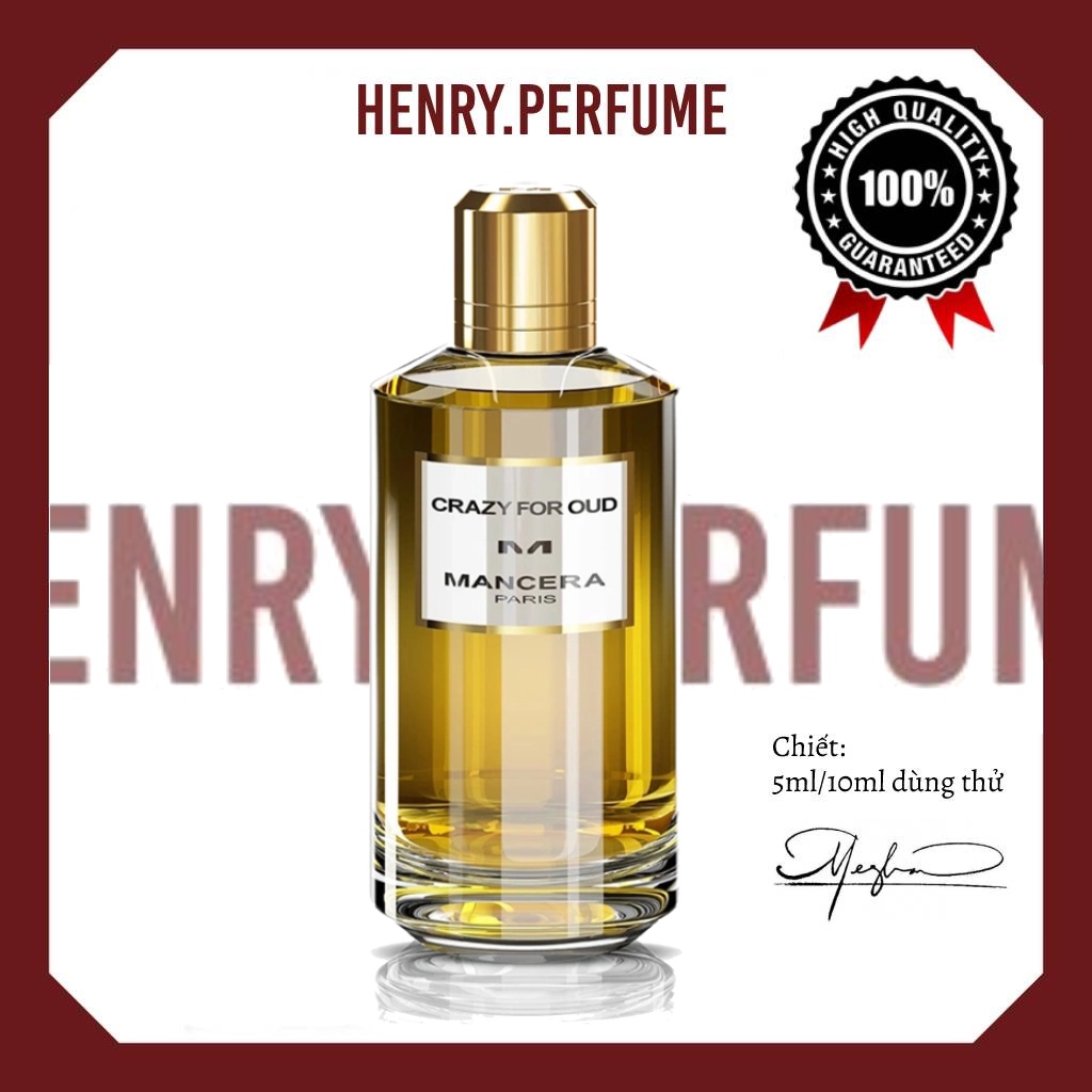 ლ - nước hoa unisex mancera crazy for oud 10ml ( 0.33 0z) ®️