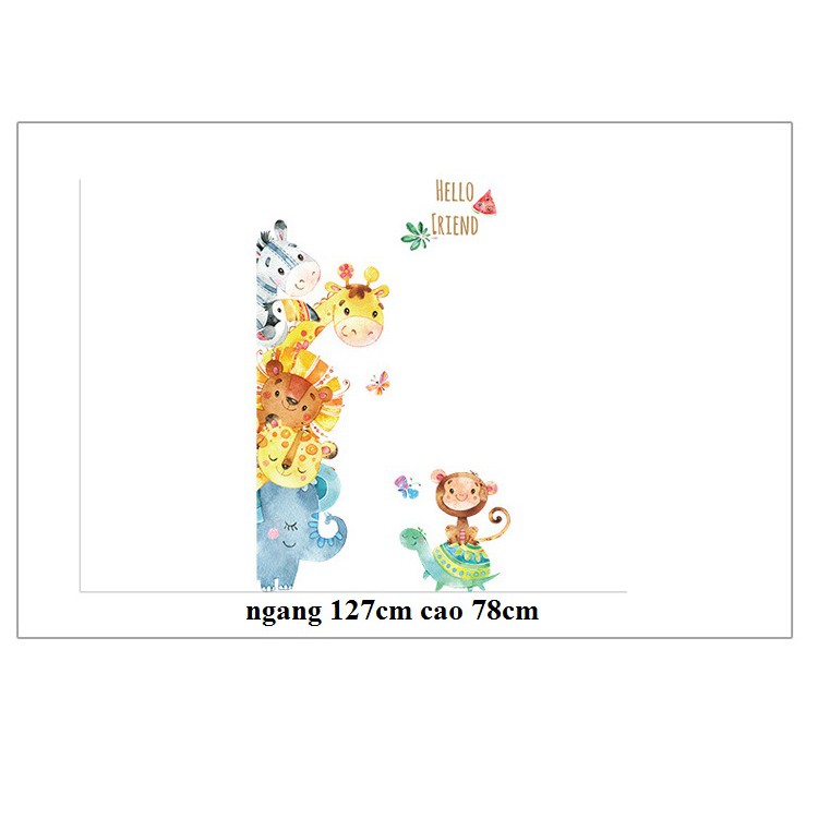 Decal dán tường Hello Friends A67 - Decal dán tường Hàn Quốc