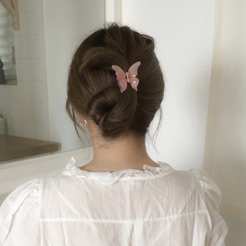 Kẹp Tóc Càng Cua Bằng Acrylic Trong Suốt Kiểu Cổ Điển Thời Trang Ngọt Ngào Cho Nữ