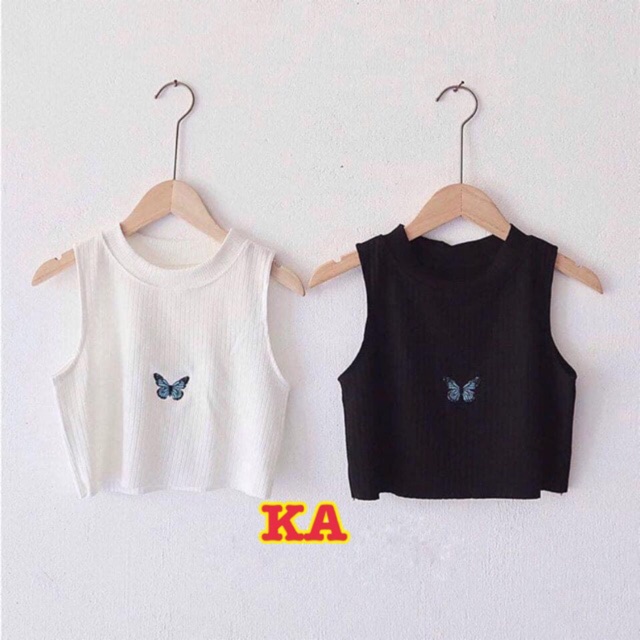 Áo croptop bo viền