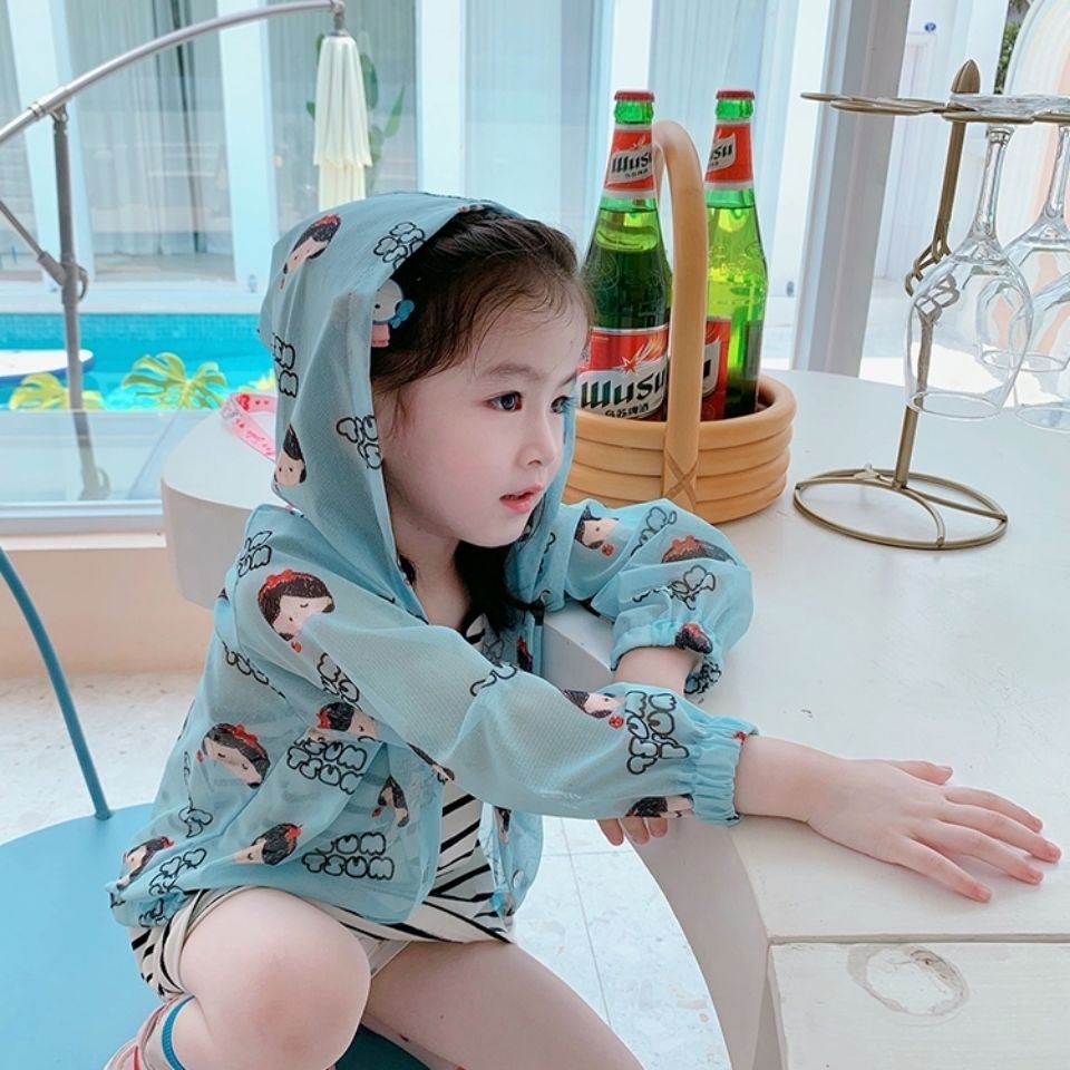 Áo Chống Nắng Chống Tia Cực Tím Phong Cách Nhật Hàn Kiểu Mới Cho Bé Gái 10 Tới 10 Tuổi