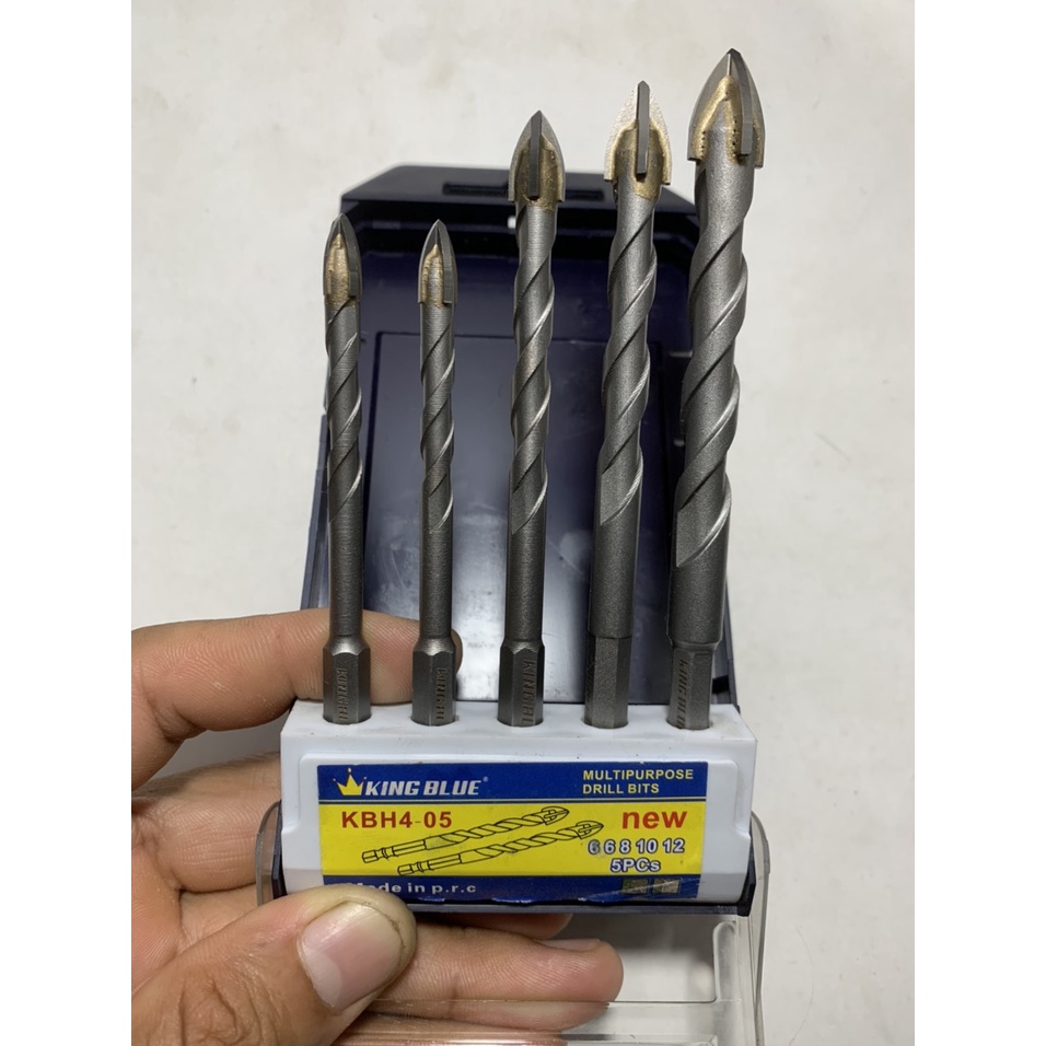 Bộ mũi khoan đa năng chữ thập 6ly 6ly 8ly 10ly 12ly chính hãng King Blue chất lượng cao