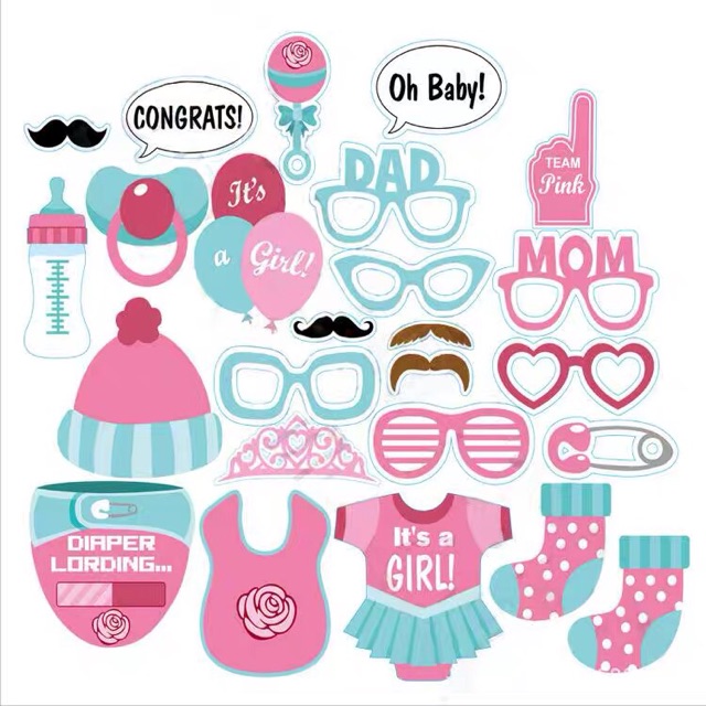 Que cắm bánh cupcake chủ đề bé gái/ đầy tháng/ thôi nôi - Phụ kiện chụp ảnh