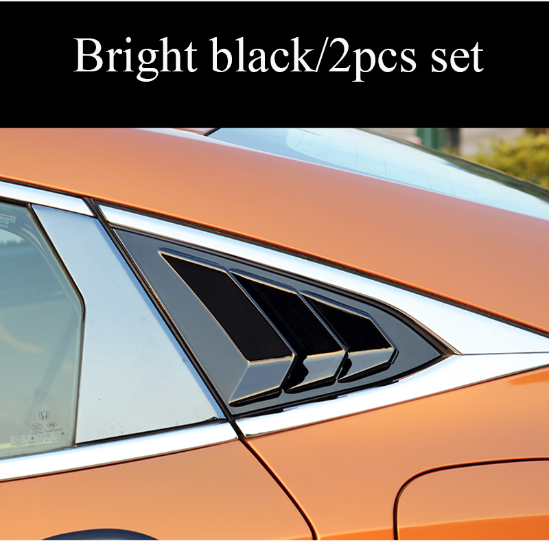 Ốp Viền Cửa Sổ Xe Hơi Hình Tam Giác Bằng Sợi Carbon Cao Cấp Cho HYS Honda Civic FC 2016-2020