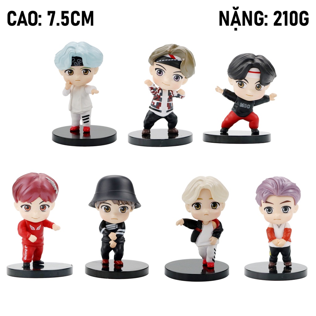 Bộ sưu tập búp bê thần Tượng figure Mô hình các thành viên nhóm nhạc KPOP BTS Bangtan boys Jin Suga J-Hope RM Jimin V