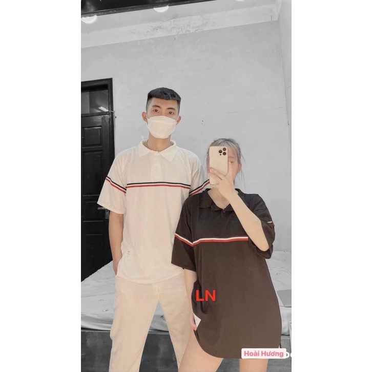 [ MẪU MỚI GIÁ RẺ ] Áo PoLo Nam Nữ Thom vạch ngang ngực chất cotton mềm co giãn •