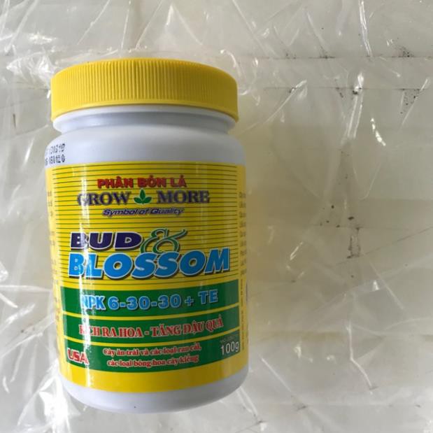 Phân bón lá NPK 6-30-30+ TE. Lọ 100 gam