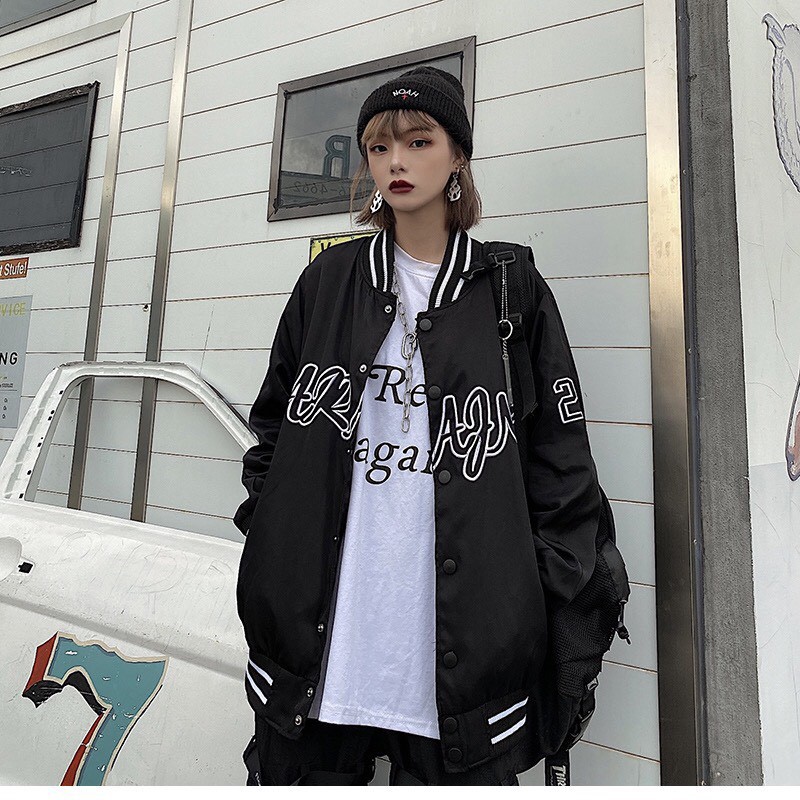 Áo khoác dù bomber unisex form rộng 28 nam nữ ulzzang Wind